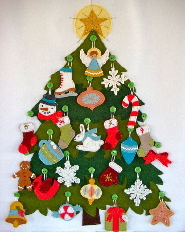 Noel ağacı ve keçe oyuncakları