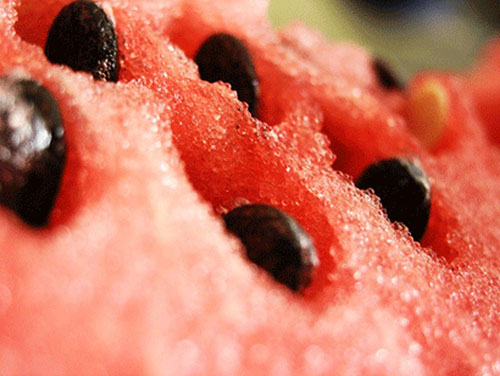 Minimálne množstvo dusičnanov je obsiahnuté v jadre vodného melónu