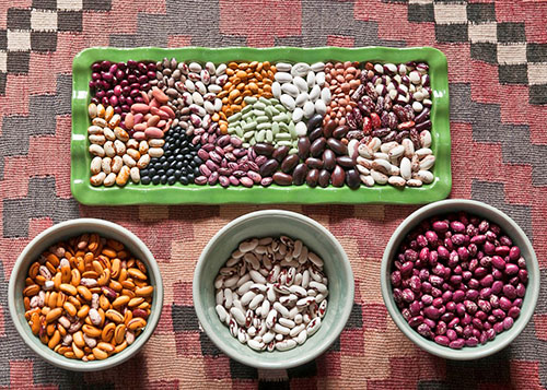 Suché fazule rôznych odrôd