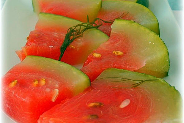 gebeitste watermeloen is goed voor de gezondheid