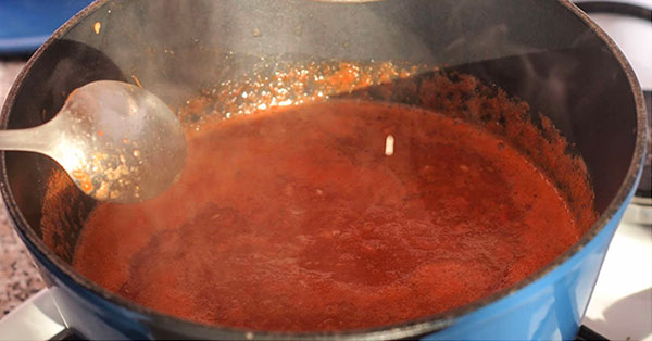 ferver suco de tomate