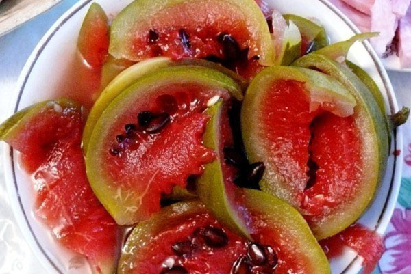 vattenmelon med en piquant smak
