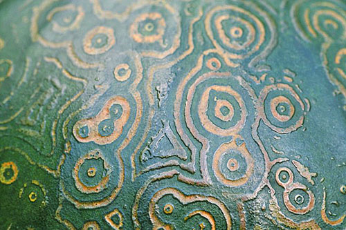 Grønn mosaikk på fosteret