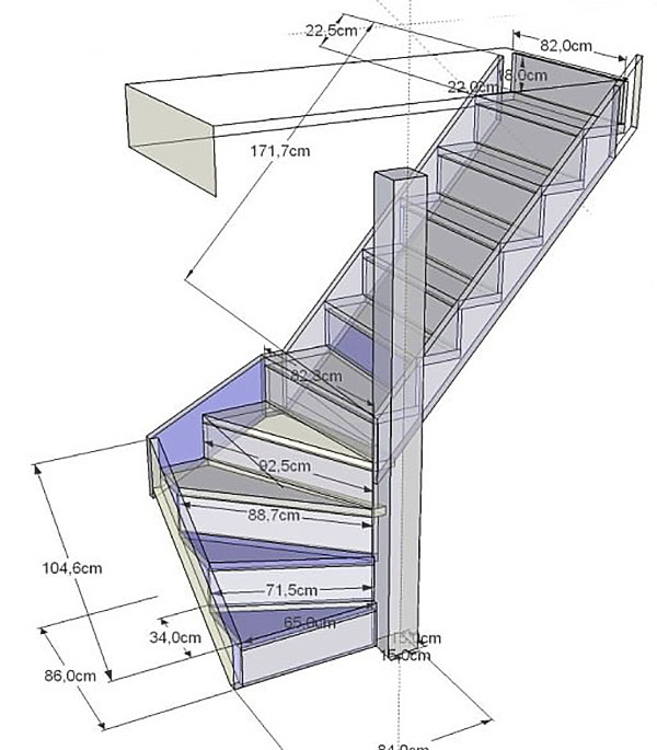 cálculo de escadas