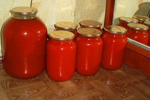 suco de tomate para uso futuro