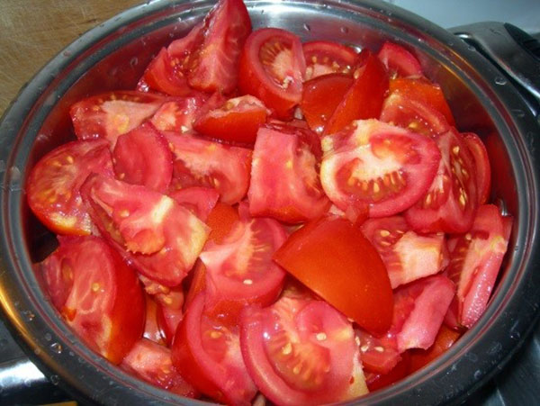 tomaten hakken