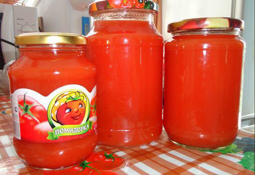 pomidorų sultys be sterilizacijos