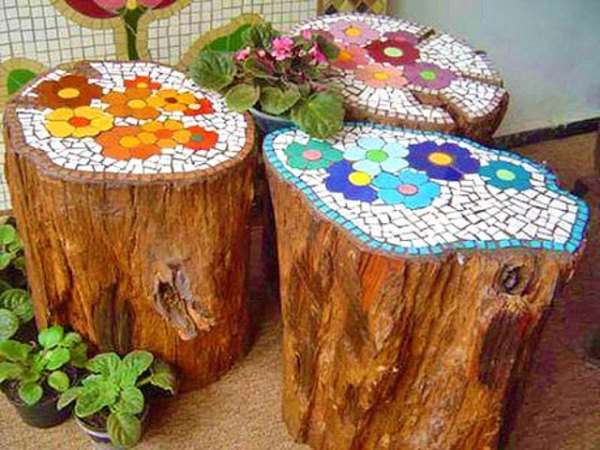 Mosaic on stumps