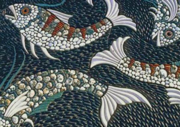Mosaikk av fisk