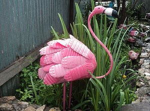 rosa flamingo fra flasker