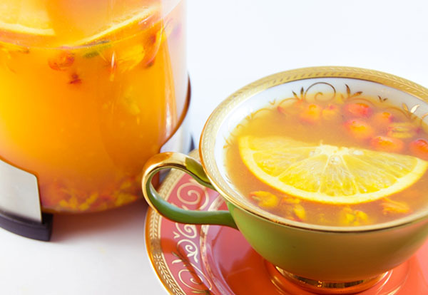ceai de cătină cu portocaliu