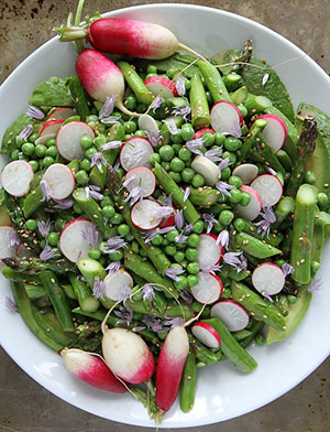 Plantaardige salade, rijk aan vitamines