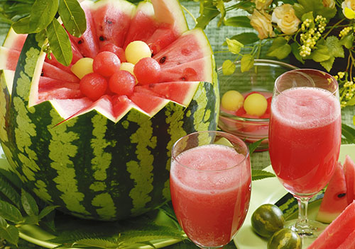 Handig en smakelijk watermeloen sap