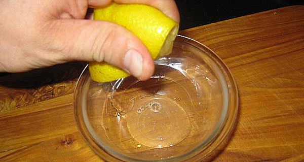 juice från en citron