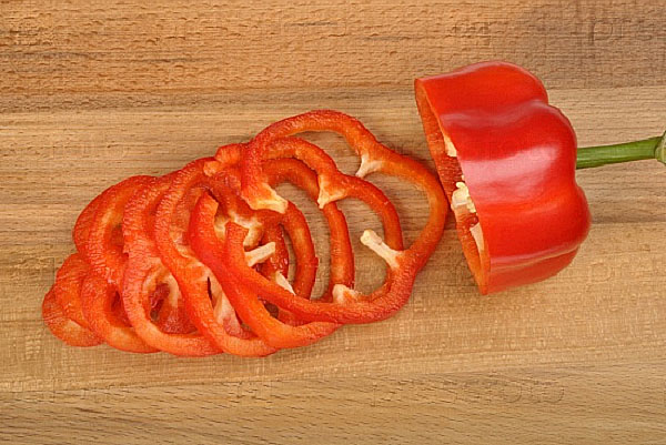 สับพริกเป็นวงแหวน