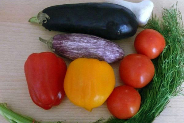 овощи и зелень для салата