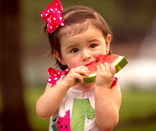 Barn bør bare gis en fersk vannmelon i årets modningstid