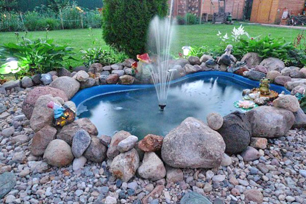 umetni ribnik s fontano