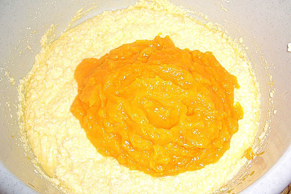 pomiješajte sir, bundu i mango