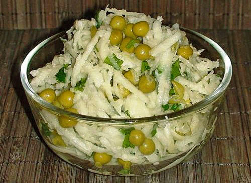 Salad lobak dengan daikon